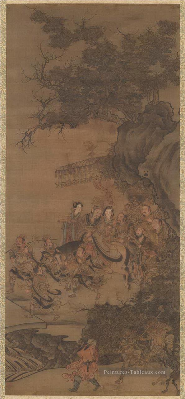 divinité taoïste de la terre Wu Daozi chinois traditionnel Peintures à l'huile